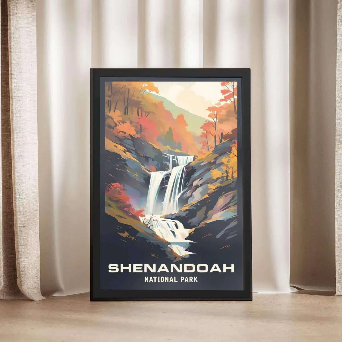 Shenandoah National Park Dark Hollow Falls Framed Poster