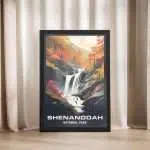 Shenandoah National Park Dark Hollow Falls Framed Poster