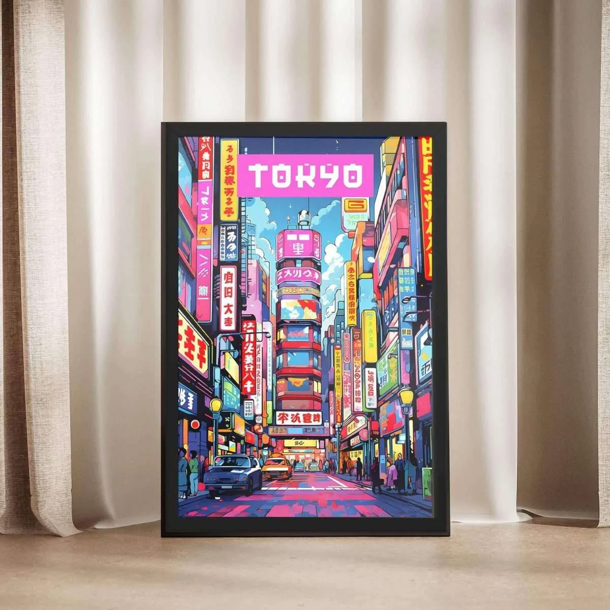 Tokyo Akihabara District Framed Poster