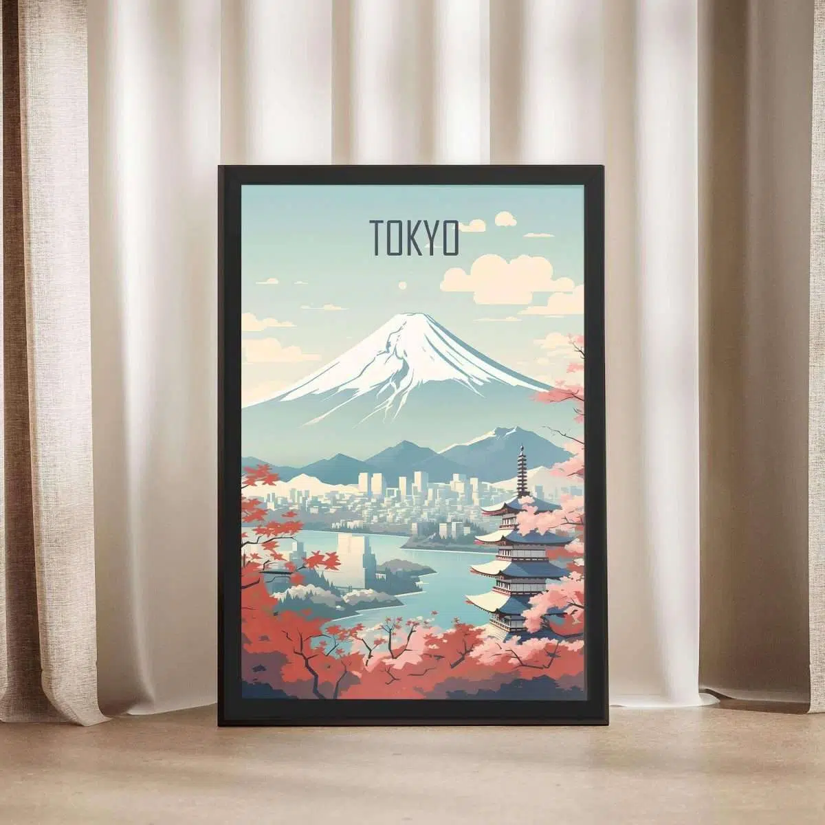 Tokyo Mount Fuji Framed Poster