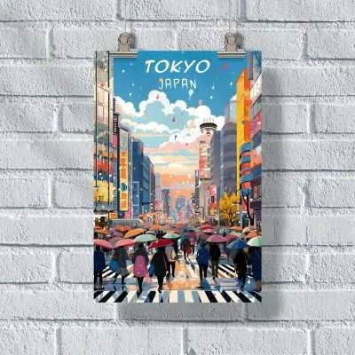 Tokyo Shibuya Crossing Poster