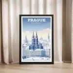 Winter Prague Castle Framed Poster