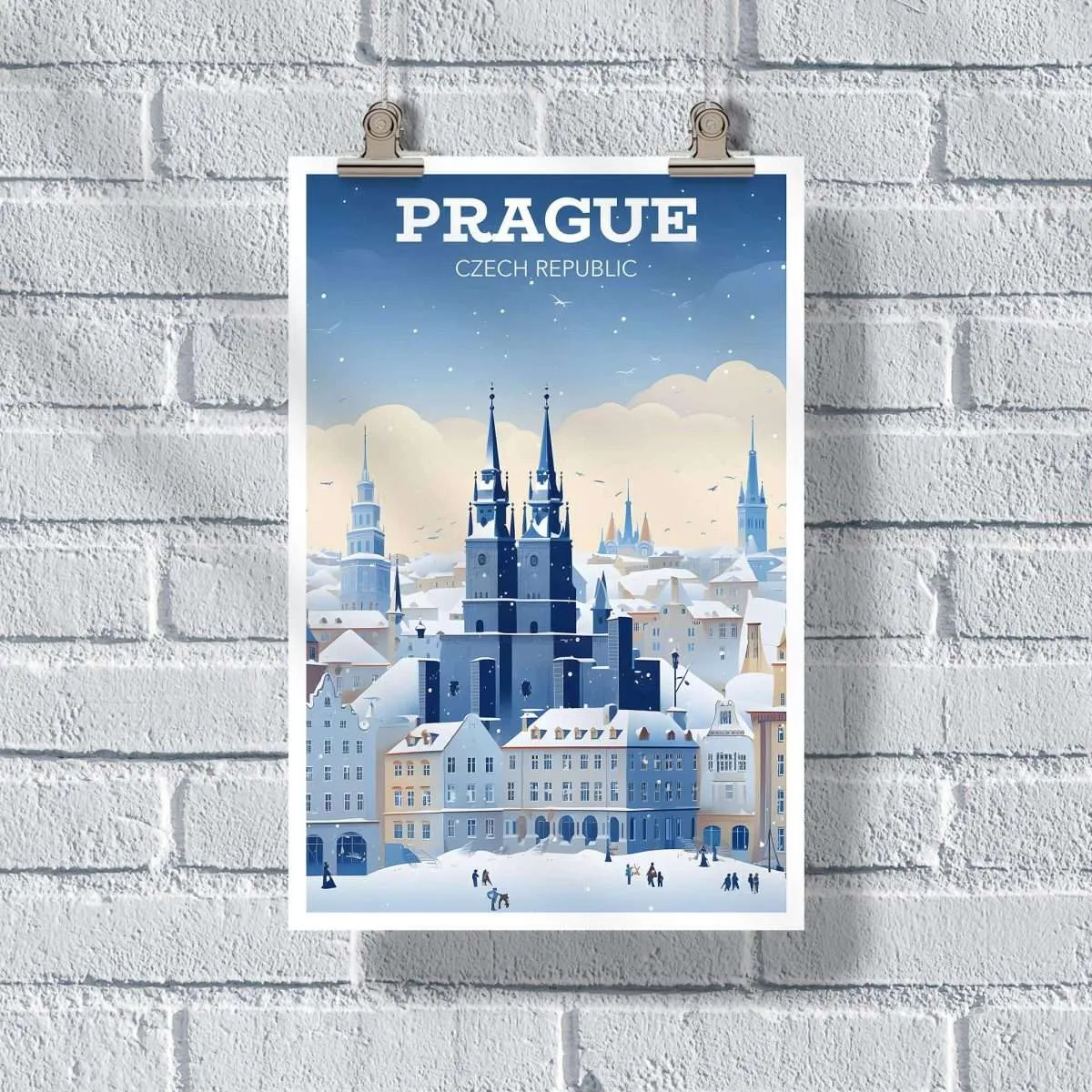 Winter Prague Castle Poster