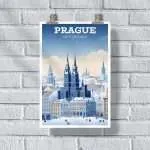 Winter Prague Castle Poster