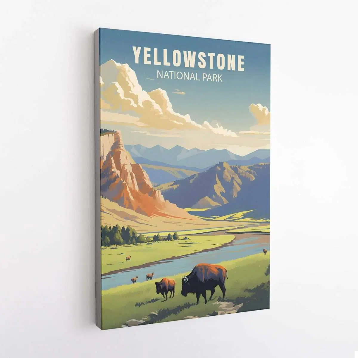 Yellowstone National Park Bison Roam Canvas