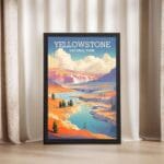 Yellowstone National Park Geothermal Wonders Framed Poster
