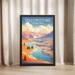 Yellowstone National Park Geothermal Wonders Framed Poster