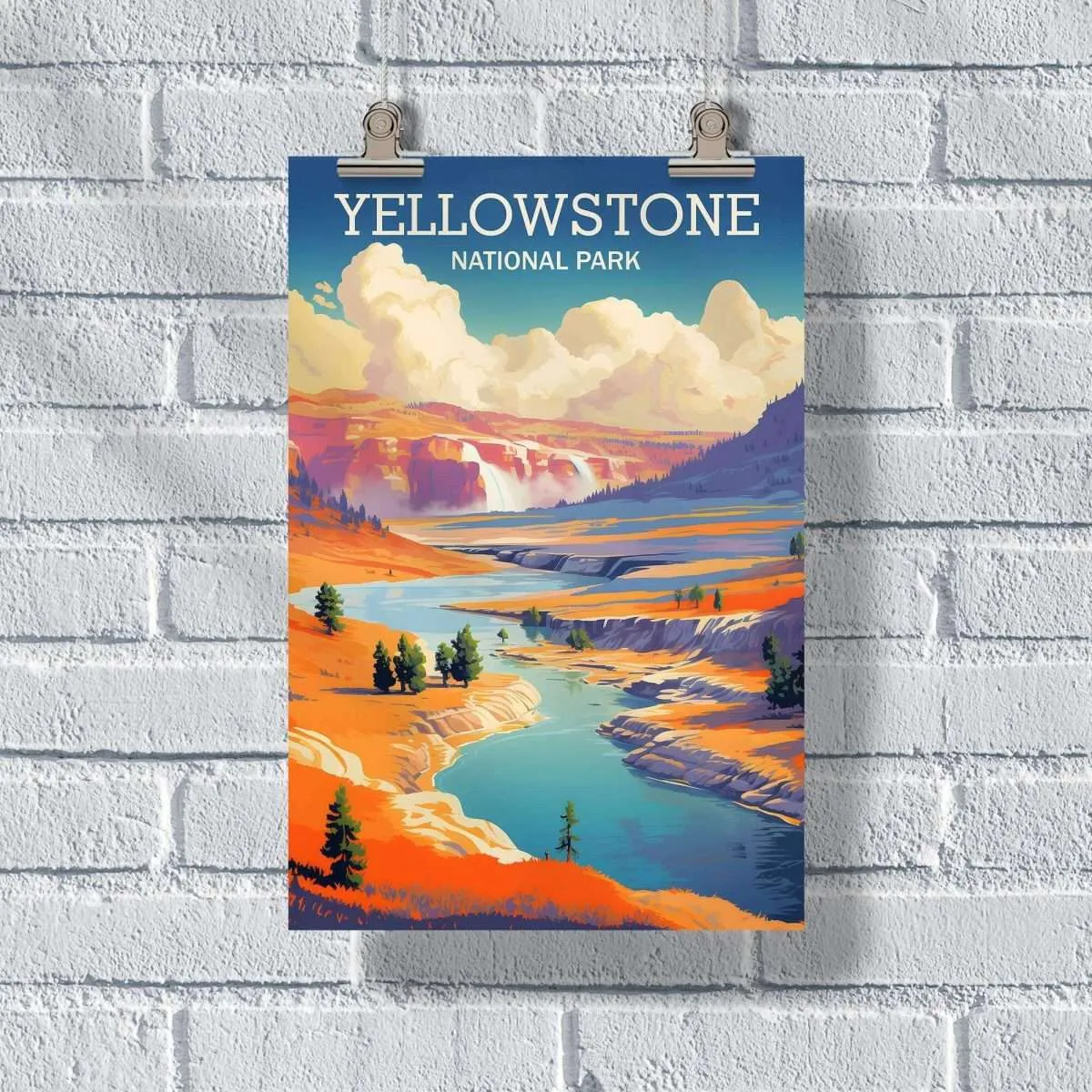 Yellowstone National Park Geothermal Wonders Poster