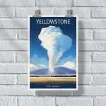 Yellowstone National Park Old Faithful Eruption Poster