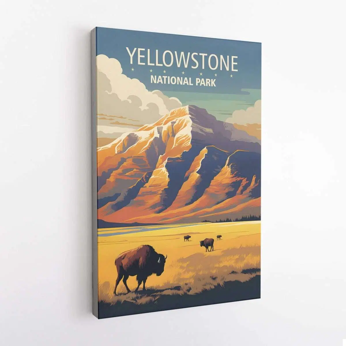 Yellowstone National Park Roaming Bison Canvas