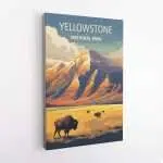 Yellowstone National Park Roaming Bison Canvas