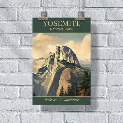 Yosemite National Park Half Dome Vantage Poster