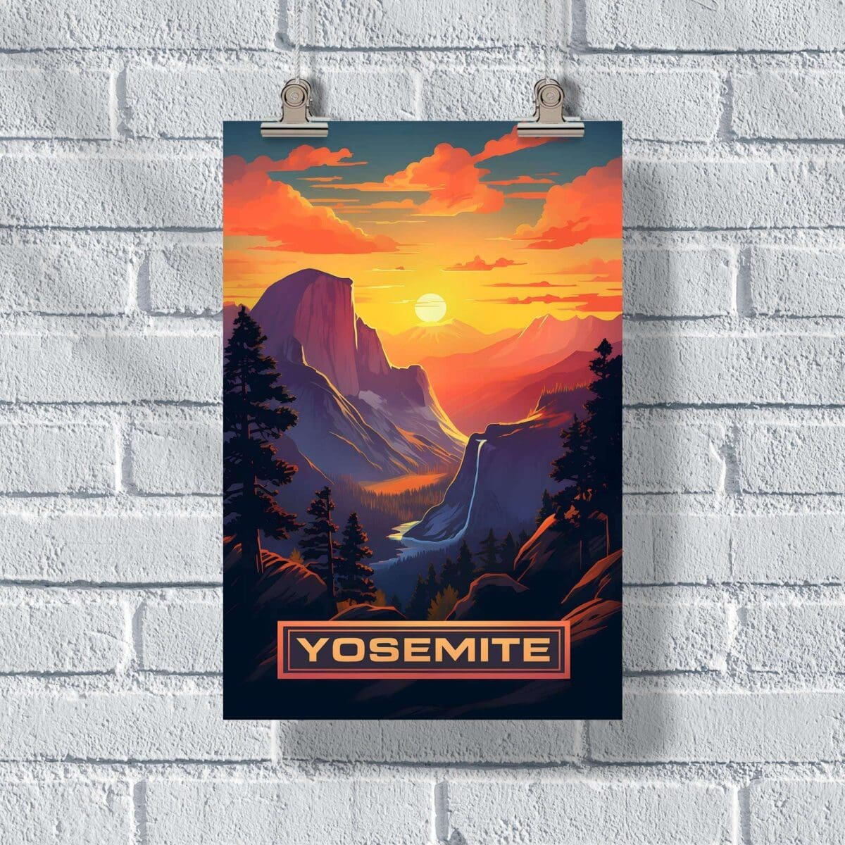 Yosemite National Park Sunset From Glacier Point Poster