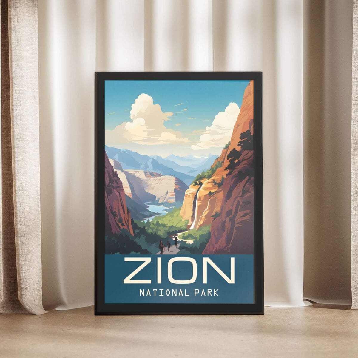 Zion National Park Angel's Landing Framed Poster