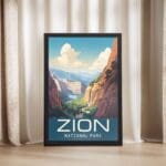 Zion National Park Angel's Landing Framed Poster