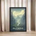 Olympic National Park Hoh Rainforest Enchantment Framed Poster