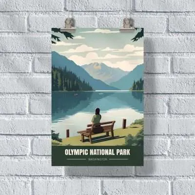 Olympic National Park Lake Crescent Poster