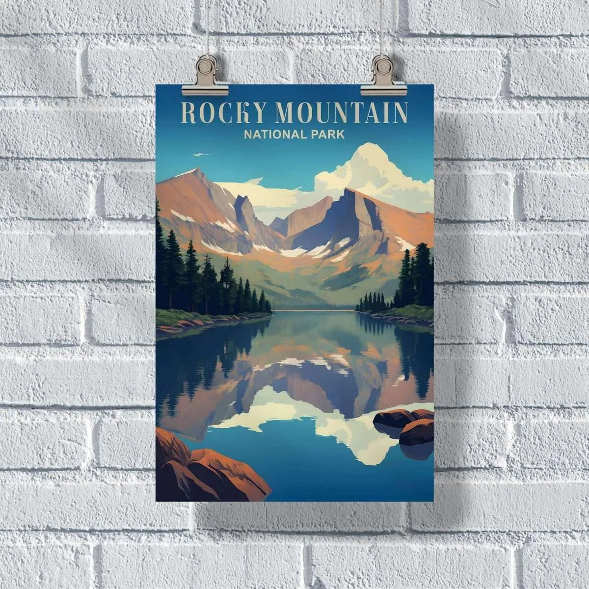 Rocky Mountain National Park Alpine Lake Reflections Poster