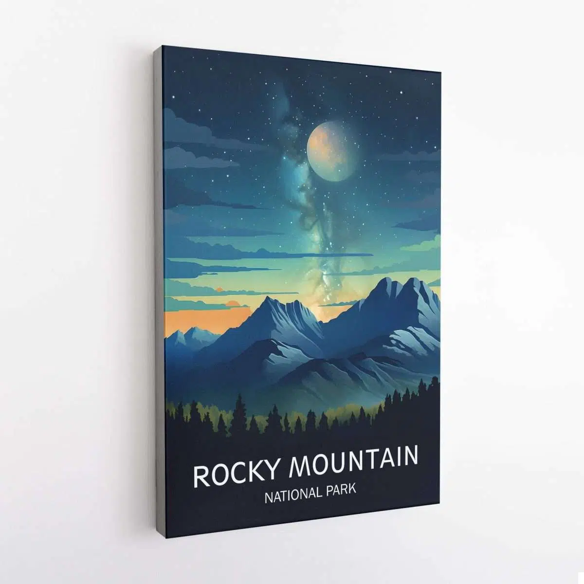 Rocky Mountain National Park Starry Nightscape Canvas