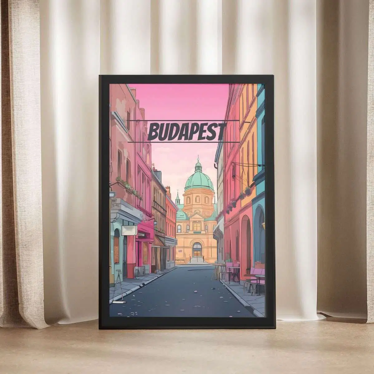 Budapest Ruin Bars Of The Jewish Quarter Framed Poster