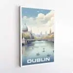 Dublin River Liffey Canvas