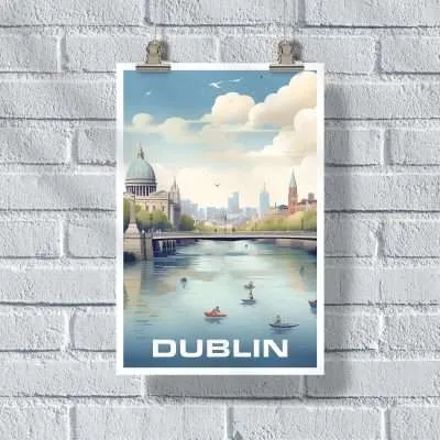 Dublin River Liffey Poster