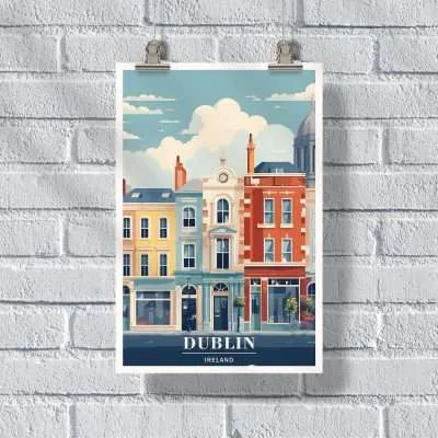 Dublin Street Ireland Poster