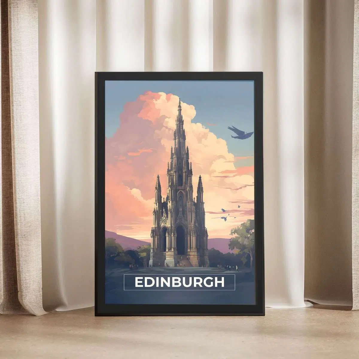 Edinburgh The Scott Monument Framed Poster