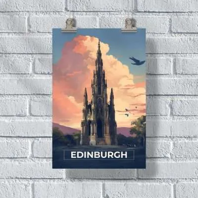 Edinburgh The Scott Monument Poster