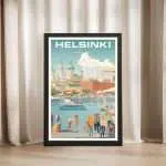 Helsinki Market Square Framed Poster