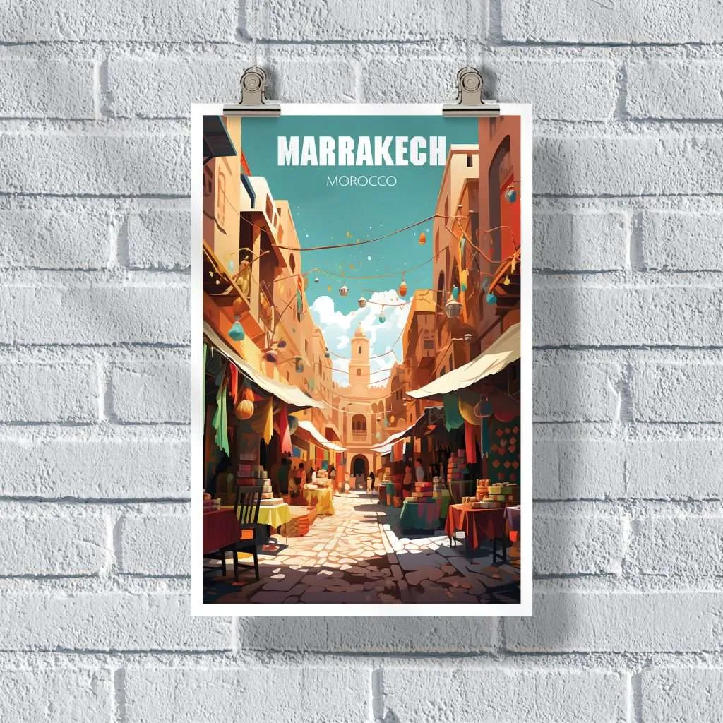 Marrakesh Medina Souks Poster