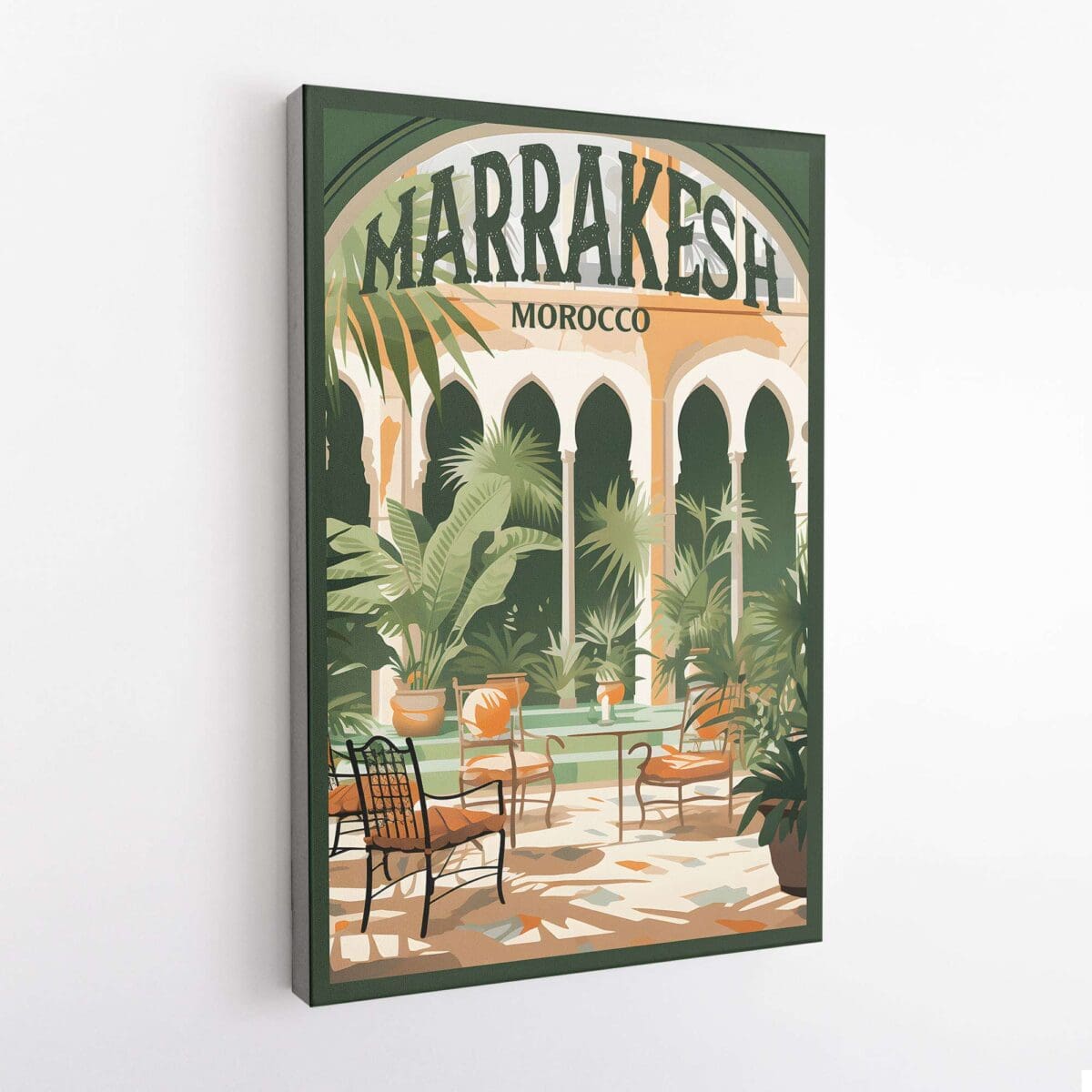 Marrakesh Riad Courtyard Canvas