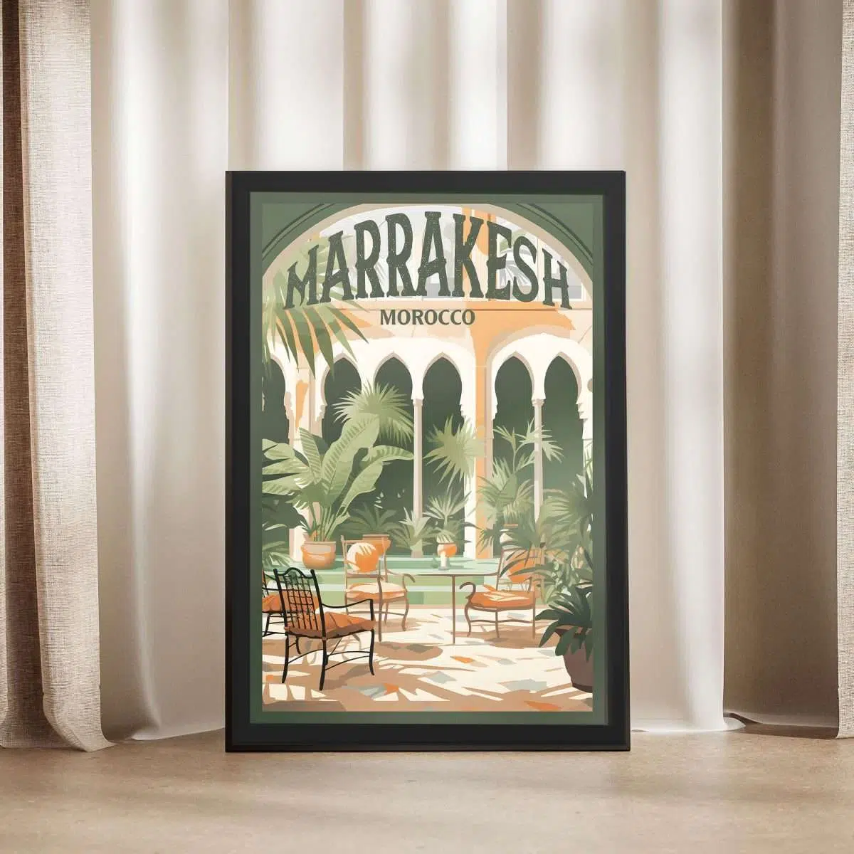 Marrakesh Riad Courtyard Framed Poster