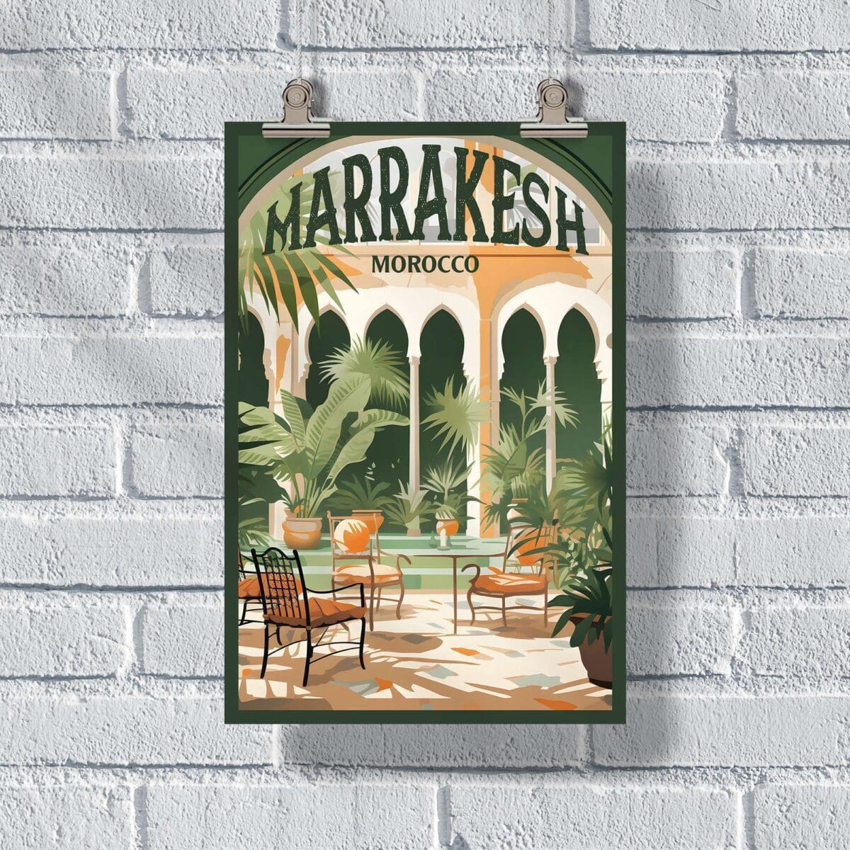 Marrakesh Riad Courtyard Poster