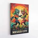 Mexico City Lucha Libre Wrestling Canvas