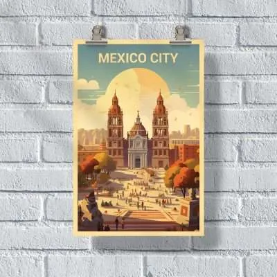 Mexico City Zócalo Poster