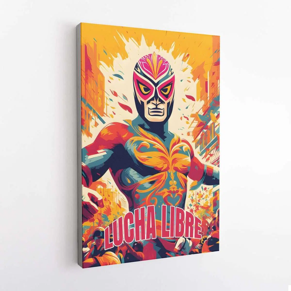 Mexico Lucha Libre Wrestling Canvas