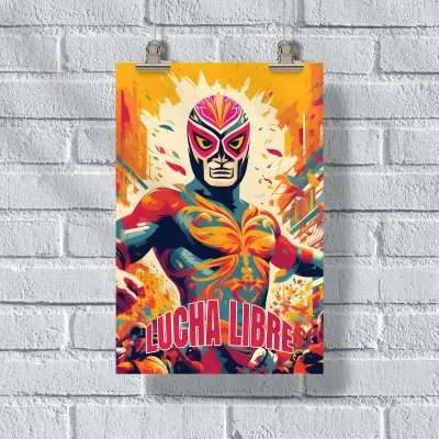 Mexico Lucha Libre Wrestling Poster