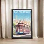 San Francisco Cable Car Framed Poster