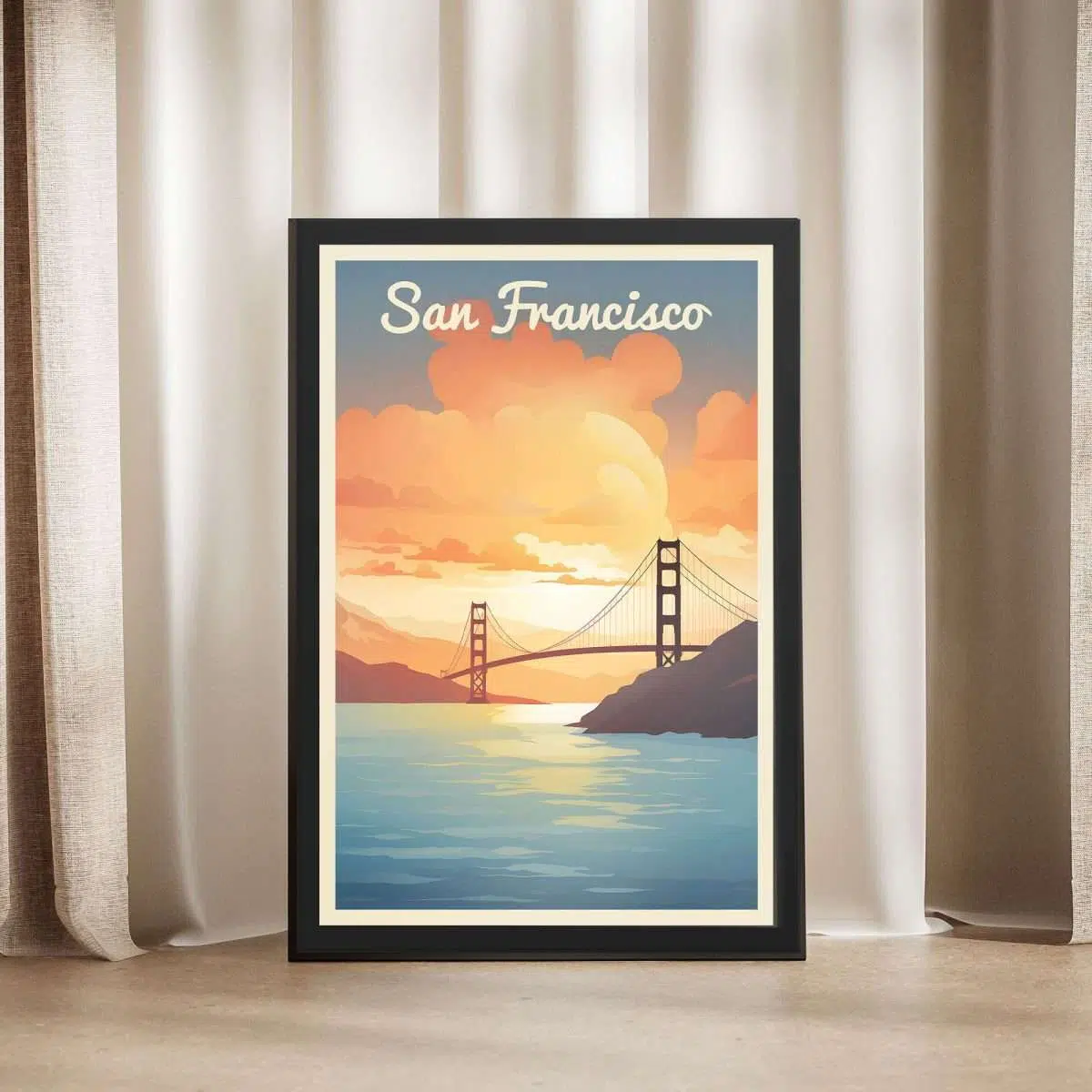 San Francisco Golden Gate Bridge Framed Poster