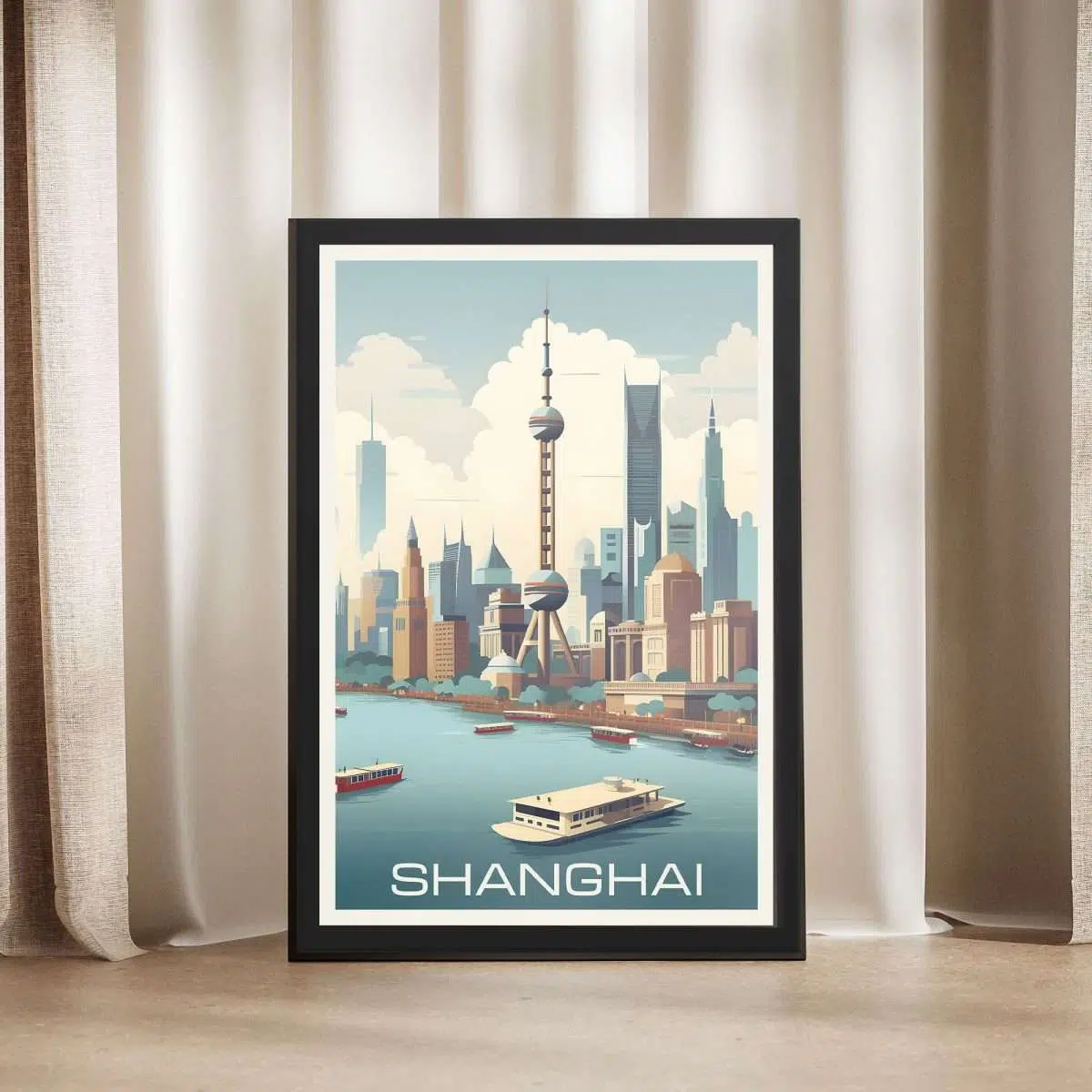 Shanghai The Bund Framed Poster