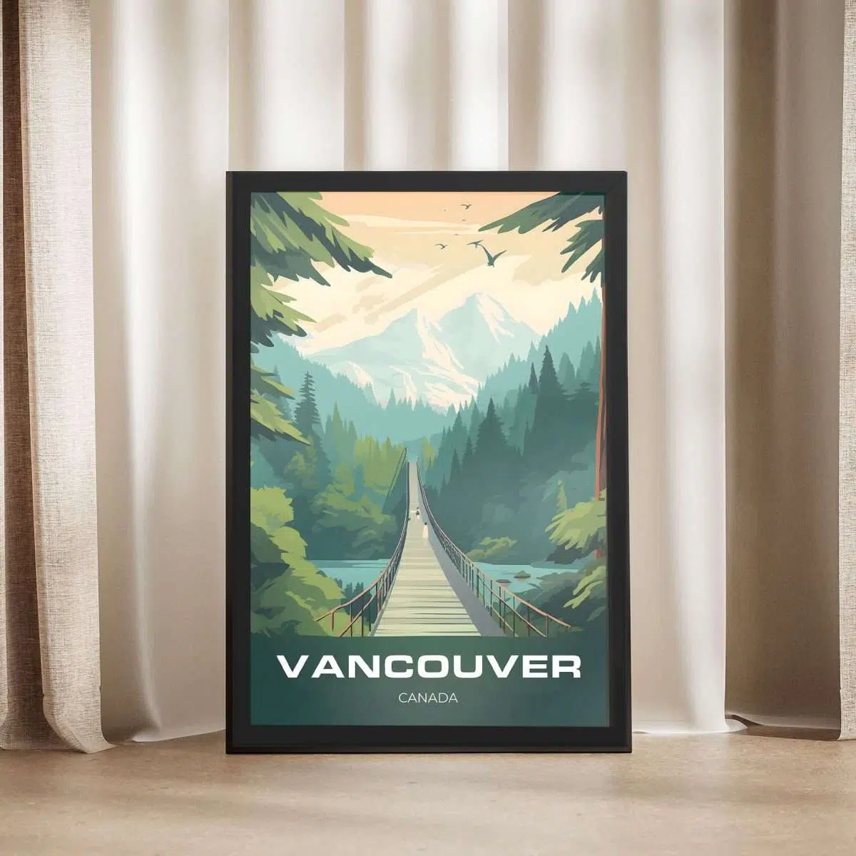 Vancouver Capilano Suspension Bridge Framed Poster