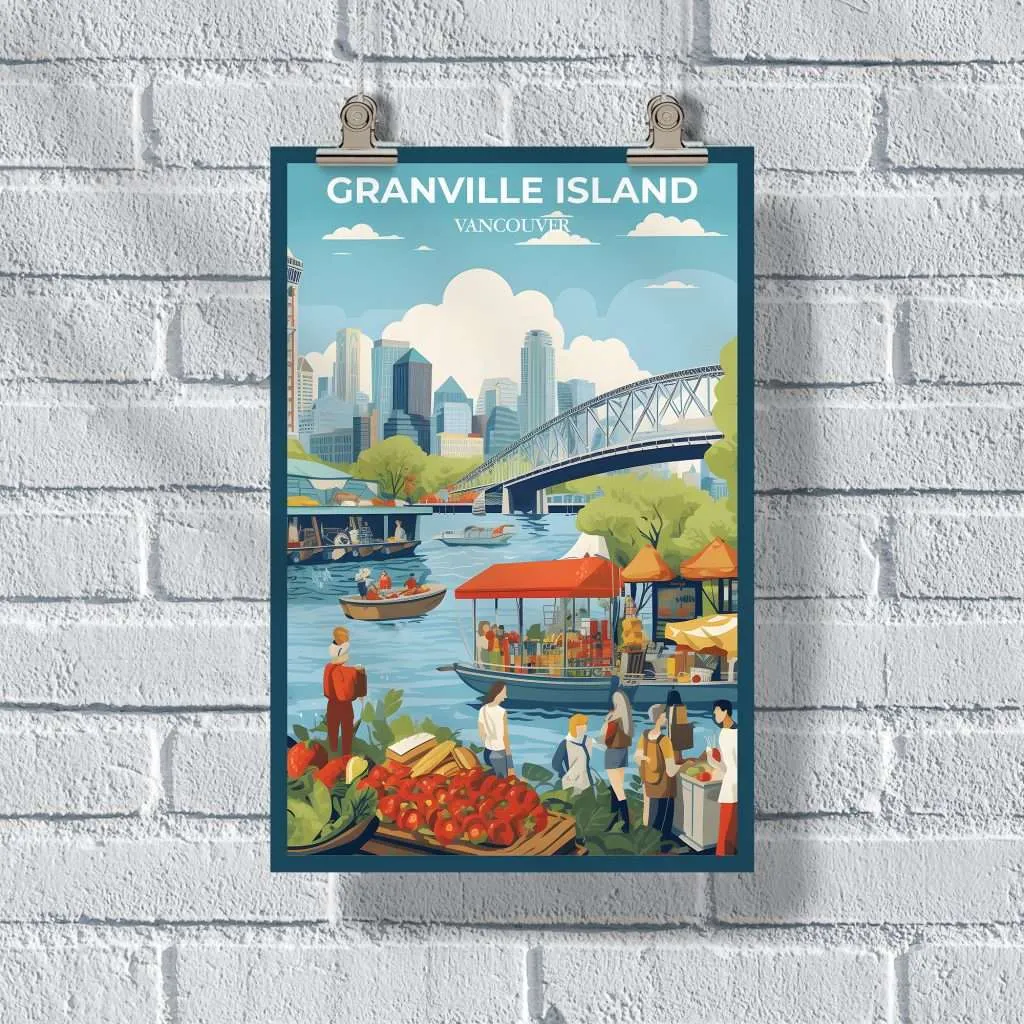 Vancouver Granville Island Market Poster