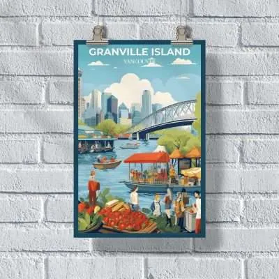 Vancouver Granville Island Market Poster