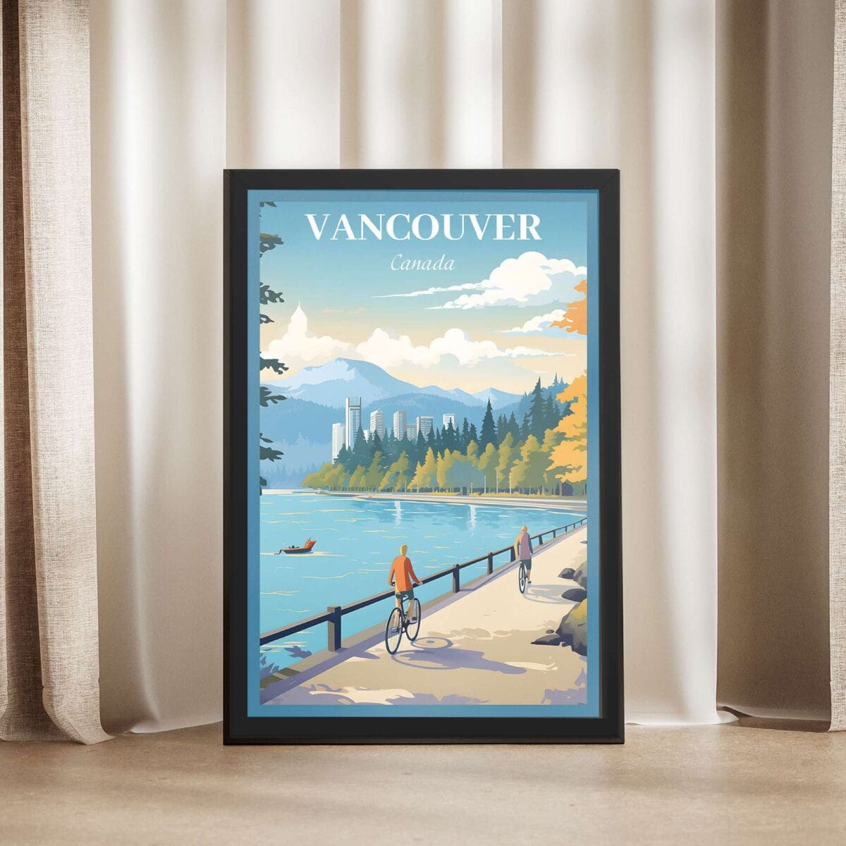 Vancouver Stanley Park Seawall Framed Poster