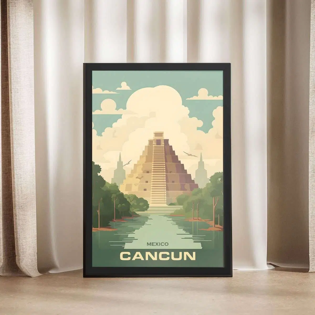 Cancun Chichen Itza Framed Poster