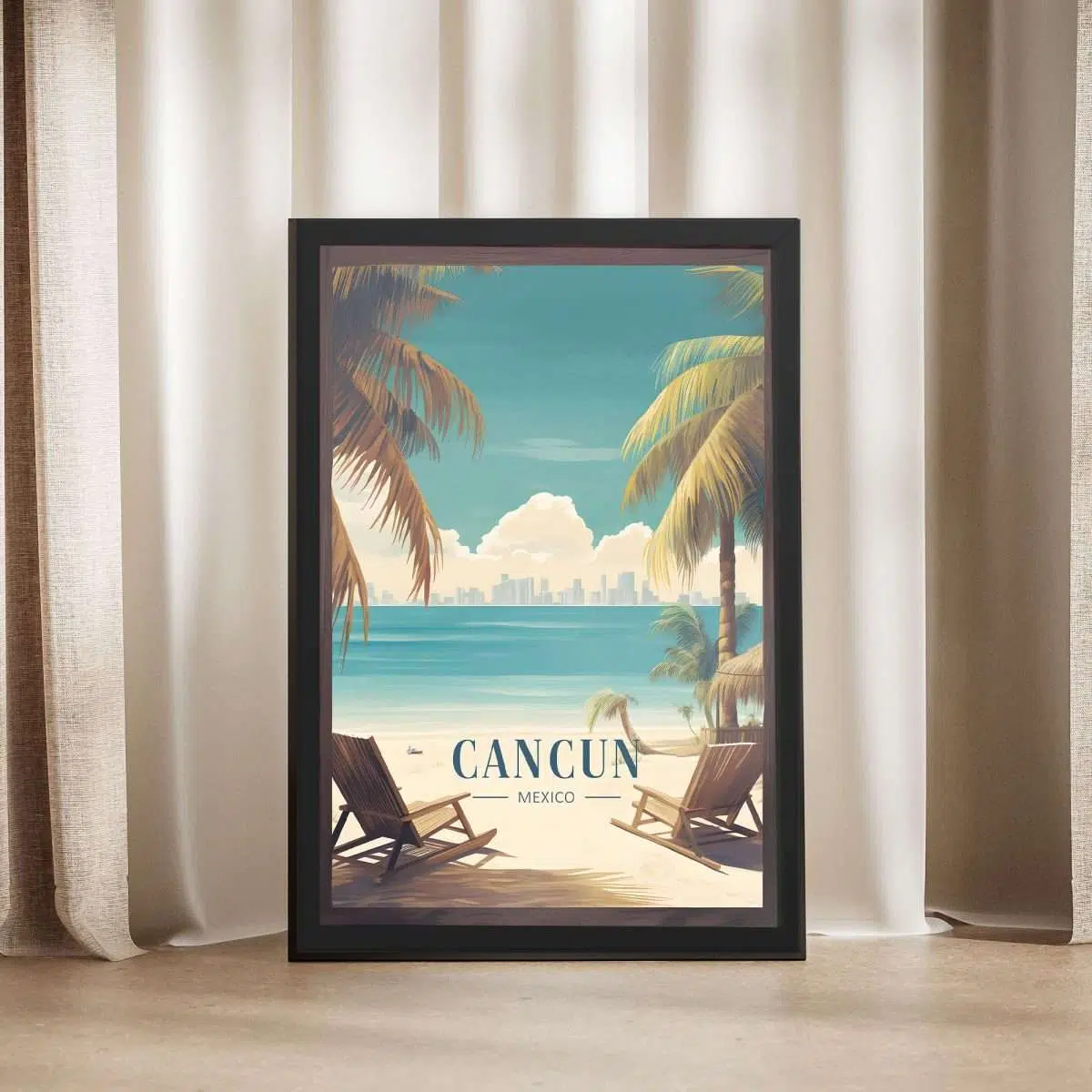 Cancun Isla Mujeres Framed Poster