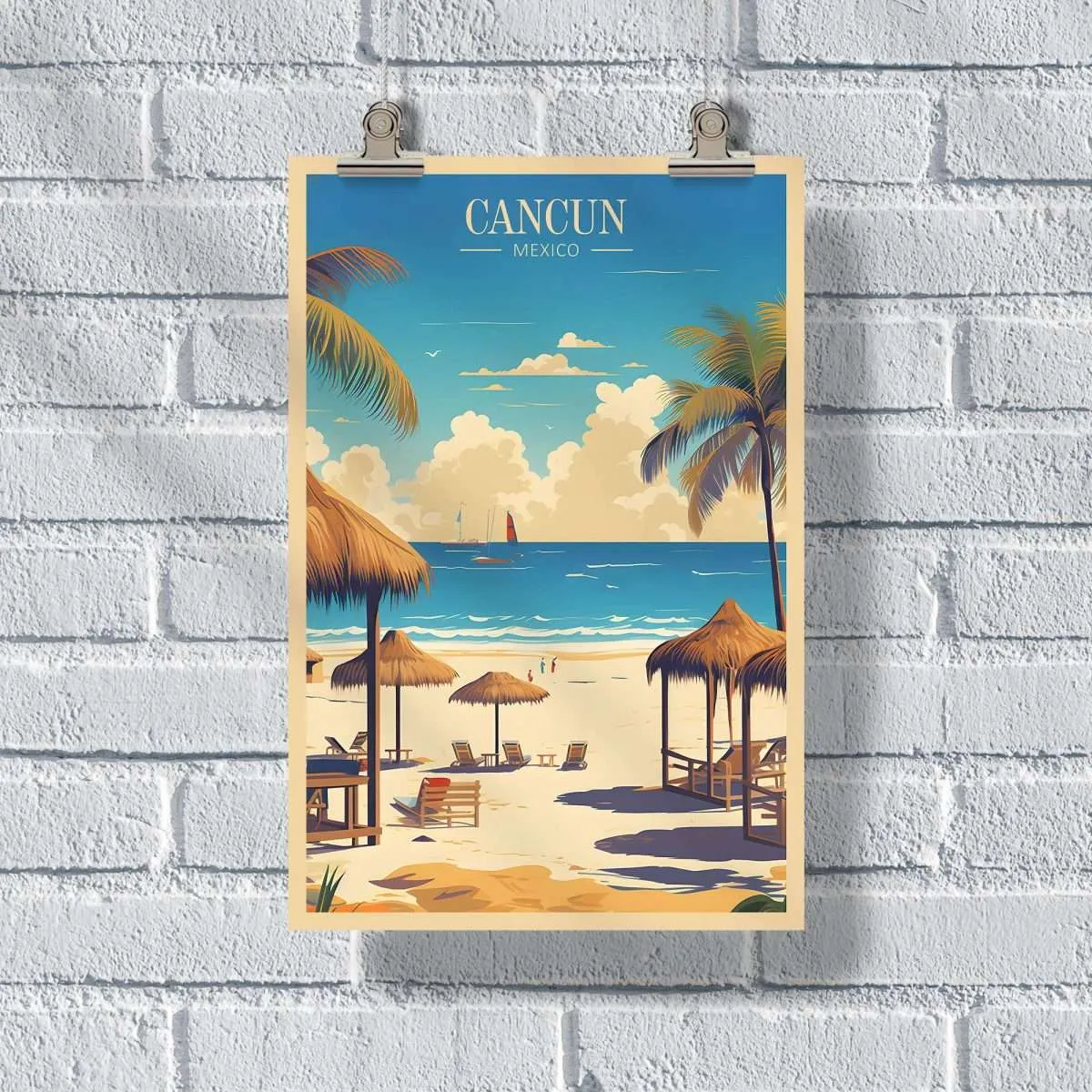 Cancun Mayan Riviera Beach Poster