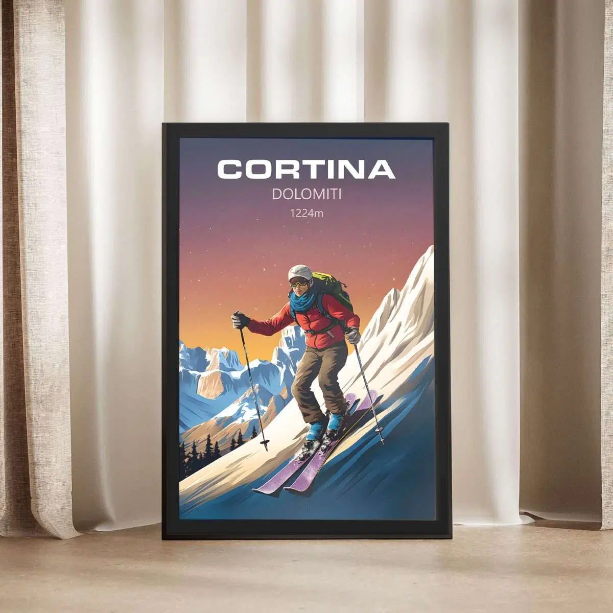 Cortina D'Ampezzo Dolomiti Framed Poster