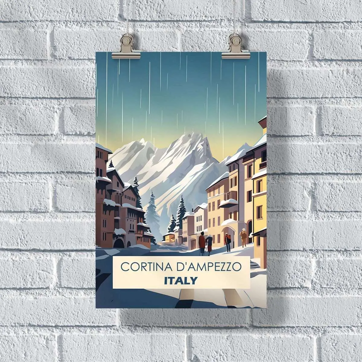 Cortina D'Ampezzo Italian Chic Poster